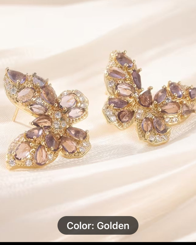 Elegant Butterfly Stud Earrings for Women, Cute Animal Jewelry, Classic Party Birthday Gifts, Jewelry Accessories for